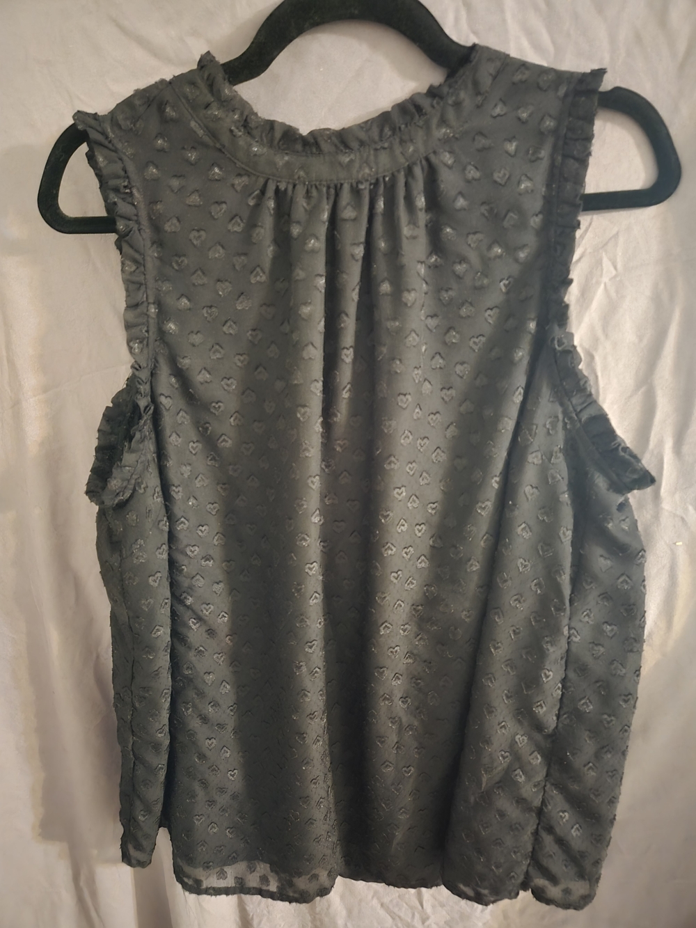 Torrid Ruffle-Trim Sleeveless Camisole in Charcoal Gray